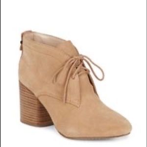 French Connection Dinah Tan Suede Leather Ankle Boots Booties Sz 9